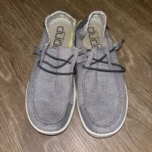 Silver Sparkle Hey Dude Slip Ons